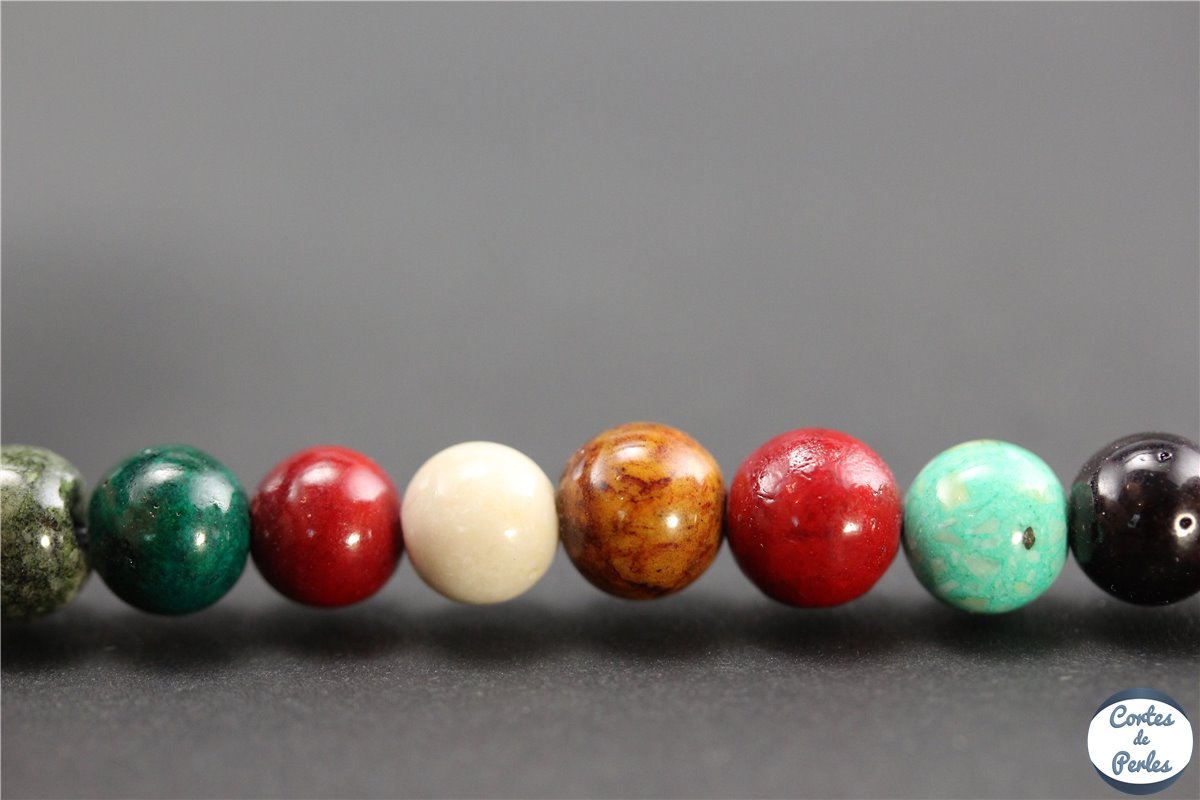 Perles, 4320 pièces, perles colorées en argile polymère, 6 mm, perles d' argile en vrac