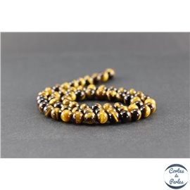 Perles en oeil de tigre - Rondes/6mm - Grade AA