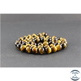 Perles en oeil de tigre - Rondes/8mm - Grade AA