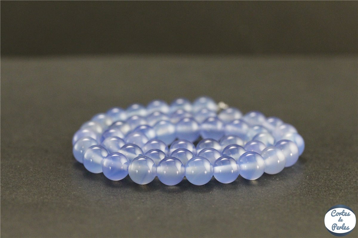 Bracelet élastique de perles chips en améthyste - 50mm