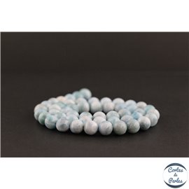 Perles en larimar de République Dominicaine - Rondes/8mm - Grade A