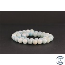 Perles facettées en amazonite du Brésil - Rondes/8mm - Grade A