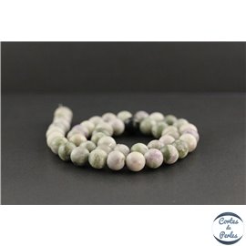 Perles en serpentine peace de Birmanie - Rondes/8.5mm