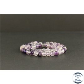 Perles en fluorite violette d'Afrique du Sud - Rondes/6mm - Grade A