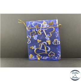 Lot de 10 pochettes en tulle bleu marine - 10x11.5cm