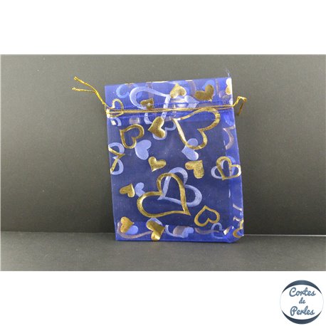 Lot de 10 pochettes en tulle bleu marine - 10x11.5cm