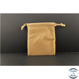 Lot de 10 pochettes en velour beige - 8x10cm