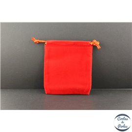 Lot de 10 pochettes en velour rouge - 8x10cm