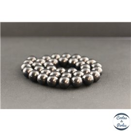 Perles en shungite de Russie - Rondes/10mm - Grade A