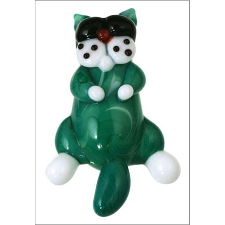 Grossiste Pendentif En Verre Chats 42 Mm Vert Discount